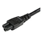 StarTech.com Cordon d'alimentation en trèfle Schuko CEE7 vers C5 de 1m pour ordinateur portable - M/F - Noir