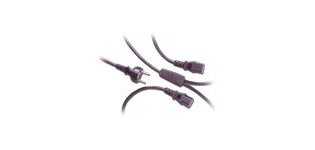 MCL Power Cable Black 2.0m Noir 2 m Bloc terminal à 2 broches Prise d'alimentation type F