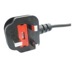 StarTech.com Cordon d'alimentation en trèfle pour GB BS1363 vers C5 de 2m pour ordinateur portable M/F - Noir
