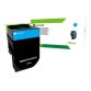 Lexmark - cyan - original - cartouche de toner