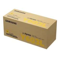Samsung CLT-Y603L - hoog rendement - geel - origineel - tonercartridge (SU557A)