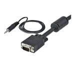 StarTech.com Câble vidéo coaxial pour écran VGA haute résolution 5 m avec audio HD15 M/M