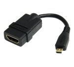 StarTech.com Câble adaptateur HDMI haute vitesse de 12cm - HDMI vers Micro HDMI - F/M - Noir