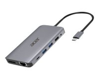 Acer 12-in-1 Type-C Dongle Avec fil USB 3.2 Gen 1 (3.1 Gen 1) Type-C Argent
