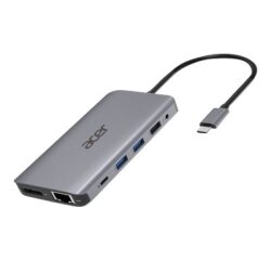 Acer 12-in-1 Type-C Dongle Avec fil USB 3.2 Gen 1 (3.1 Gen 1) Type-C Argent