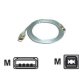 MCL MC922AB/TG-3M câble USB USB A USB B Transparent