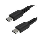 StarTech.com Câble de Charge Rapide USB-C de 1m, Robuste, Charge et Synchronisation, 60W (3A) PD, USB 2.0, Gaine TPE Noire et Fibre d'Aramide - Cordon de Charge USB C