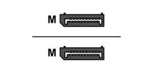 Urban Factory Câble DP Male vers DP Male 1.80m - Noir DisplayPort