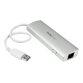 StarTech.com Hub USB à 3 Ports avec Ethernet, USB-A, Gigabit Ethernet/GbE, USB 5Gbps, Design Robuste, Alimentation par Bus, Hub USB 3.0 Portable pour Ordinateur Portable