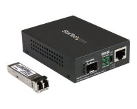 StarTech.com Convertisseur de Média Fibre Multimode (MM) LC pour Réseau 10/100/1000 - 550m - Gigabit Ethernet - 850nm - avec Émetteur-Récepteur SFP
