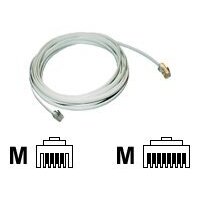 MCL Cordon plat RJ11 6P/4C - RJ45 3 metres 3 m Blanc