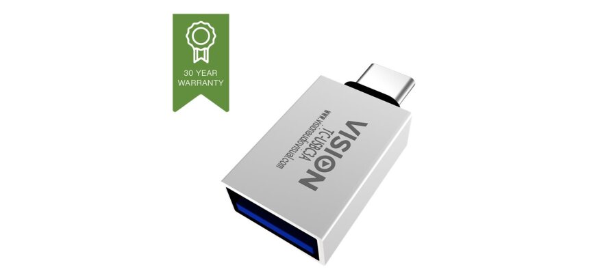 Vision TC-USBC3A changeur de genre de câble USB-A USB-C Blanc