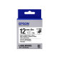 Epson LK-4WBQ - Spécial tissu thermocollant - Noir sur Blanc - 12mmx5m