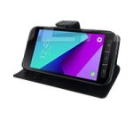 DLH ETUI FOLIO NOIR PORTE CARTES AVEC RABAT POUR SAMSUNG GALAXY XCOVER 4 et GALAXY XCOVER 4S (SM-G390 / SM-G398)