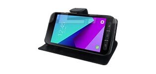 DLH ETUI FOLIO NOIR PORTE CARTES AVEC RABAT POUR SAMSUNG GALAXY XCOVER 4 et GALAXY XCOVER 4S (SM-G390 / SM-G398)