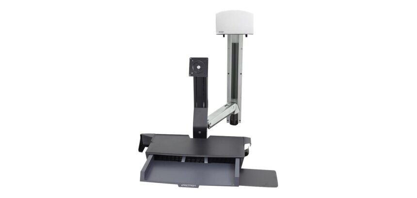 Ergotron StyleView Sit-Stand Combo System with Worksurface 61 cm (24") Mur