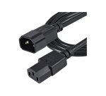 StarTech.com Câble / Cordon d'extension d'alimentation standard C13 vers C14 de 1m - Mâle / Femelle