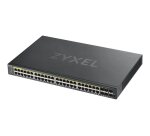 Zyxel GS1920-48HPV2 Géré Gigabit Ethernet (10/100/1000) Connexion Ethernet, supportant l'alimentation via ce port (PoE) Noir