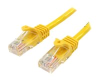StarTech.com Câble réseau Cat5e UTP sans crochet de 3m - Cordon Ethernet RJ45 anti-accroc - M/M - Jaune