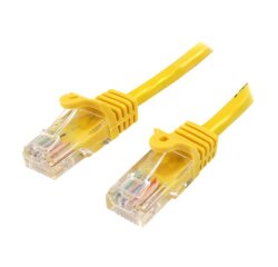 StarTech.com Câble réseau Cat5e UTP sans crochet de 3m - Cordon Ethernet RJ45 anti-accroc - M/M - Jaune