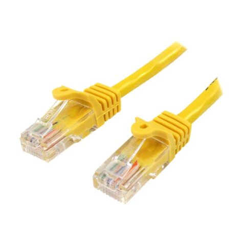 StarTech.com Câble réseau Cat5e UTP sans crochet de 3m - Cordon Ethernet RJ45 anti-accroc - M/M - Jaune