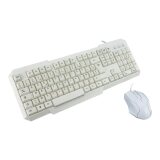 MCL ACK-2012/B clavier Souris incluse Universel USB AZERTY Français Blanc