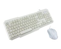 MCL ACK-2012/B clavier Souris incluse Universel USB AZERTY Français Blanc