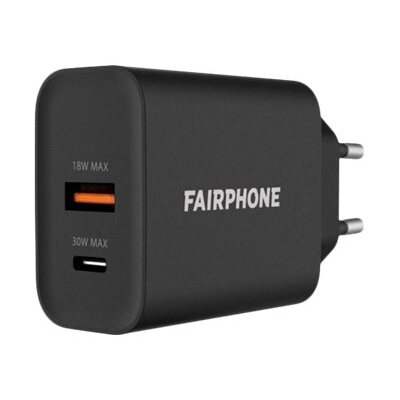Fairphone ACCHAR-202-EU1 chargeur d'appareils mobiles Universel Noir Secteur Charge rapide Intérieure