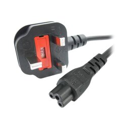 StarTech.com Cordon d'alimentation en trèfle pour GB BS1363 vers C5 de 1m pour ordinateur portable M/F - Noir