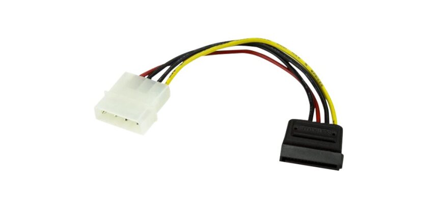 StarTech.com Câble Adaptateur d'Alimentation Molex vers SATA - LP4 Mâle vers SATA Power Femelle - 15 cm