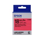 Epson LK-5RBP - Couleur Pastel - Noir sur Rouge - 18mmx9m