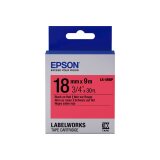 Epson LK-5RBP - Couleur Pastel - Noir sur Rouge - 18mmx9m