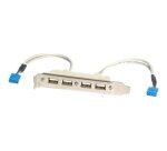 StarTech.com Equerre USB 4 ports - Adaptateur de Slot 4 ports USB 2.0 A Femelle
