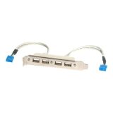 StarTech.com Equerre USB 4 ports - Adaptateur de Slot 4 ports USB 2.0 A Femelle