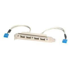 StarTech.com Equerre USB 4 ports - Adaptateur de Slot 4 ports USB 2.0 A Femelle