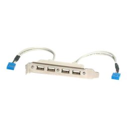 StarTech.com Equerre USB 4 ports - Adaptateur de Slot 4 ports USB 2.0 A Femelle