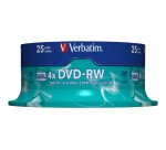 Verbatim DVD-RW Matt Silver 4,7 Go 25 pièce(s)