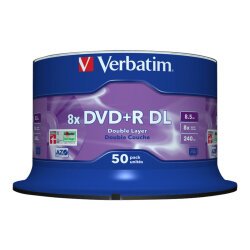 Verbatim - DVD+R DL x 50 - 8.5 GB - storage media