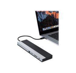 DLH Station d'accueil USB-C 4K triple affichage (DP / HDMI / VGA)