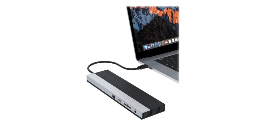 DLH Station d'accueil USB-C 4K triple affichage (DP / HDMI / VGA)
