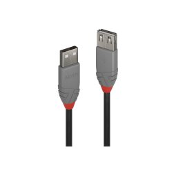 Lindy 36702 câble USB USB 2.0 1 m USB A Noir, Gris