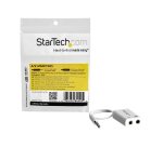 StarTech.com Adaptateur pour casque avec prises pour écouteur et microphone séparées - Mini-Jack 3,5mm 1x (M) 2x (F) - Blanc