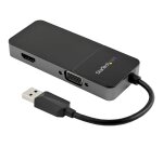 StarTech.com Adaptateur USB 3.0 vers HDMI VGA 1080p - Adaptateur Convertisseur d'Écran Multiport Double Écran/Multi-Écran 4K/1080p 4k USB Type A - Carte Graphique Externe