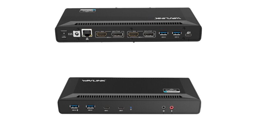 DLH Station d'accueil universelle USB-C & USB-A dual 4K avec Power Delivery 65W