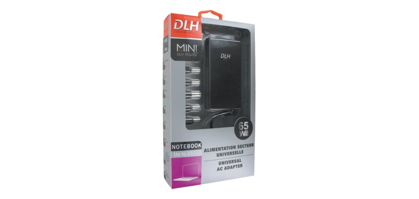 DLH Alimentation secteur universelle 65W - format mini