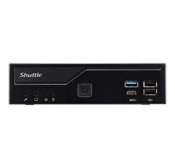 Shuttle Slim PC DH610, S1700, 1x HDMI, 2x DP, 1x 2.5", 2x M.2, 2x LAN (Intel 1G + 2.5G), 2x COM, fonctionnement permanent 24/7, attaches VESA