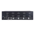 StarTech.com Switch KVM double affichage DisplayPort 4K 60 Hz à 4 ports avec hub USB 2.0 intégré