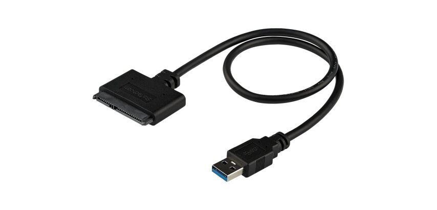 StarTech.com Câble SATA vers USB - Adaptateur de Disque Dur USB 3.0 vers 2.5" SATA III - Convertisseur Externe pour Transfert de Données SSD/HDD