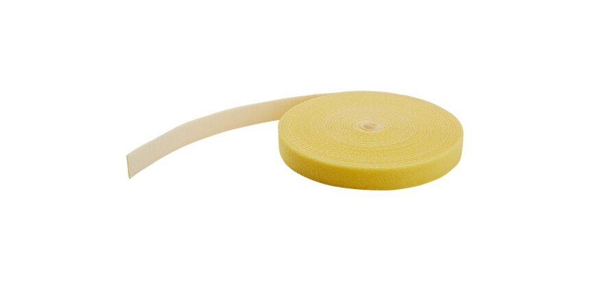 StarTech.com Ruban Auto Agrippant - Rouleau de 30,5 m pour Gestion de Câbles - Ruban Auto-Agrippant - Attaches Câble Ajustables - Sangles de Gestion de Câbles Auto-agrippantes et Réutilisables - Jaune