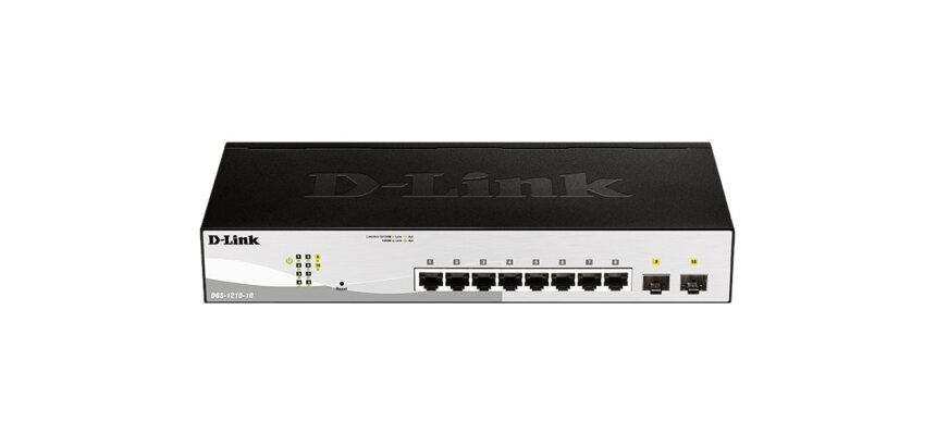 D-Link DGS-1210-10 Géré L2 Gigabit Ethernet (10/100/1000) 1U Noir, Gris